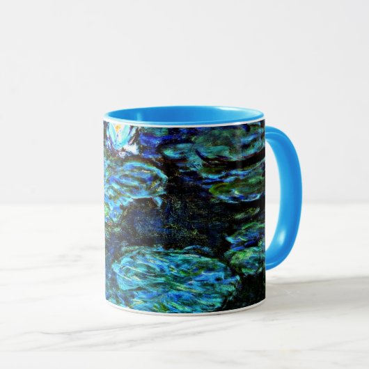 Monet - Water Lilies Blue, Tasse (VorderseiteRechts)