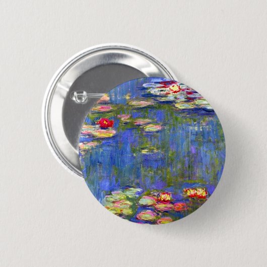 Monet Water Lilies Button (Vorne & Hinten)