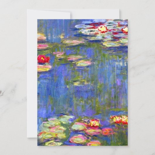 Monet Water Lilies Einladung (Vorderseite)