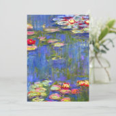 Monet Water Lilies Einladung (Stehend Vorderseite)