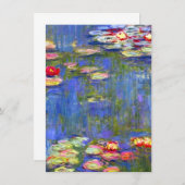 Monet Water Lilies Einladung (Vorne/Hinten)