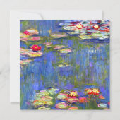 Monet Water Lilies Einladung (Vorderseite)