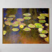 Monet - Water Lilies (gelb), beliebtes Gemälde Poster (Vorne)