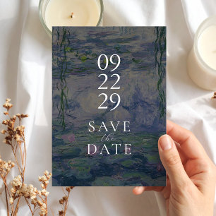 Monet Water Lilies Hochzeit retten das Datum Save The Date