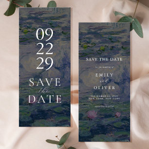 Monet Water Lilies Hochzeit retten das Datum Save The Date