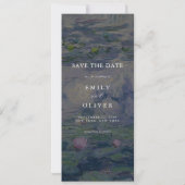 Monet Water Lilies Hochzeit retten das Datum Save The Date (Rückseite)