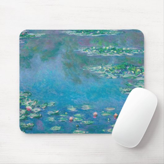 Monet Water Lilies Impressionist Malerei Mousepad (Mit Mouse)
