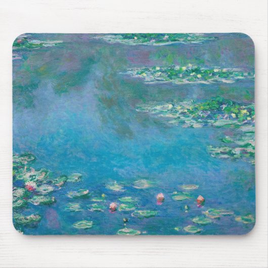 Monet Water Lilies Impressionist Malerei Mousepad (Vorne)