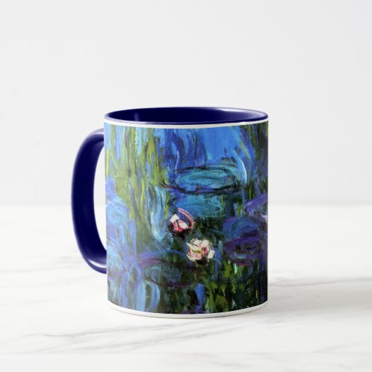 Monet - Water-Lilies, Indigoblau, Tasse (Vorderseite Links)