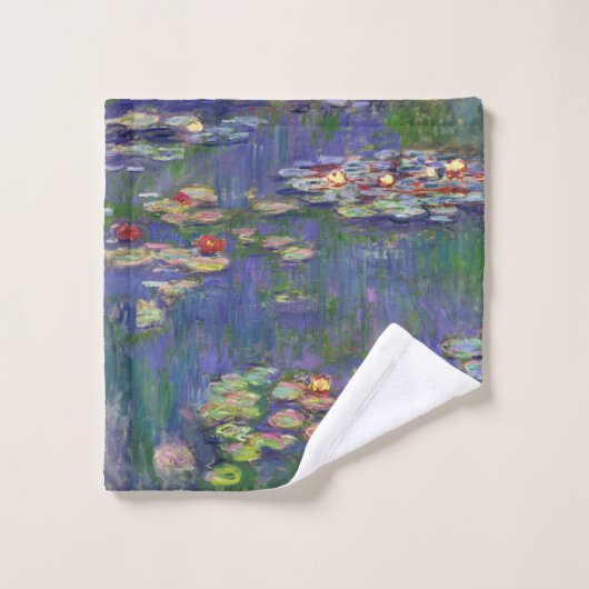 Monet Water Lilies Masterpiece Malerei Badhandtuch Set (Waschlappen)