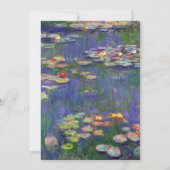 Monet Water Lilies Masterpiece Malerei Einladung (Rückseite)