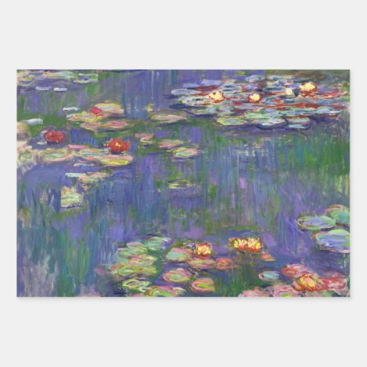 Monet Water Lilies Masterpiece Malerei Geschenkpapier Set (Vorderseite)