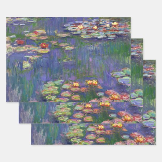 Monet Water Lilies Masterpiece Malerei Geschenkpapier Set (Set)