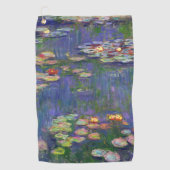 Monet Water Lilies Masterpiece Malerei Golfhandtuch (Vorderseite)