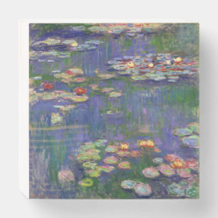 Monet Water Lilies Masterpiece Malerei Holzkisten Schild