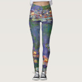 Monet Water Lilies Masterpiece Malerei Leggings (Vorderseite)