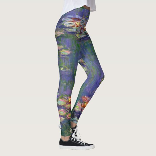 Monet Water Lilies Masterpiece Malerei Leggings (Rechts)
