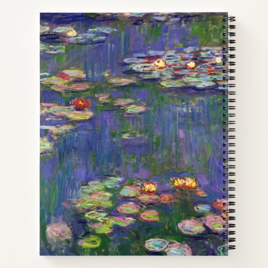 Monet Water Lilies Masterpiece Malerei Notizblock (Rückseite)