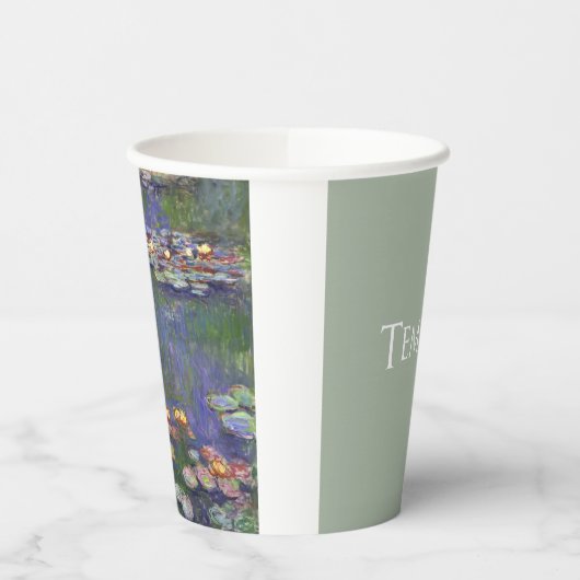 Monet Water Lilies Masterpiece Malerei Pappbecher (Links)