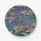 Monet Water Lilies Masterpiece Malerei Pappteller (Vorderseite)