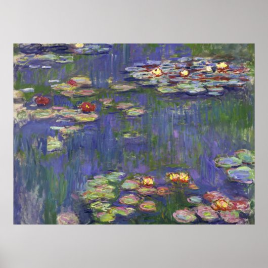 Monet Water Lilies Masterpiece Malerei Poster (Vorne)