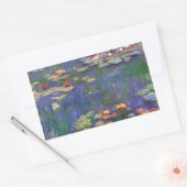 Monet Water Lilies Masterpiece Malerei Rechteckiger Aufkleber (Umschlag)