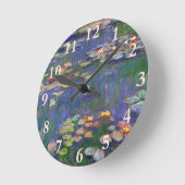 Monet Water Lilies Masterpiece Malerei Runde Wanduhr (Winkel)