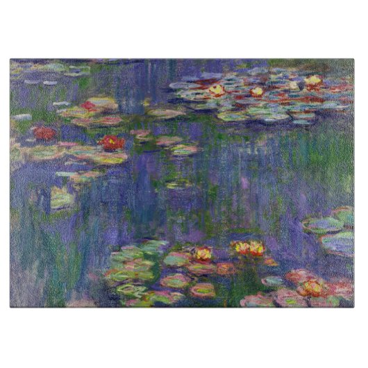 Monet Water Lilies Masterpiece Malerei Schneidebrett (Vorderseite)