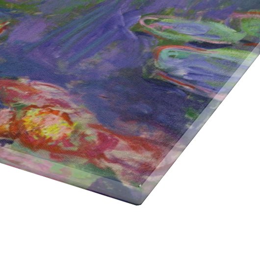 Monet Water Lilies Masterpiece Malerei Schneidebrett (Ecke)