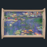 Monet Water Lilies Masterpiece Malerei Serviertablett<br><div class="desc">Monet Water Lilies - Dieses klassische Monet Gemälde wurde 1916 von Claude Monet gemalt. Es ist Teil seiner berühmten Wasserliliensammlung,  wo er in seinem Garten in Giverney,  Frankreich malt. Ein Meisterwerk.</div>