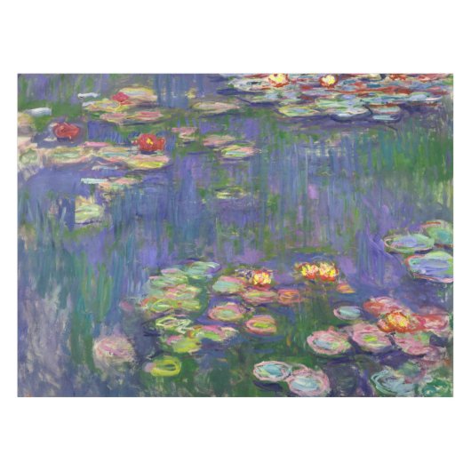 Monet Water Lilies Masterpiece Malerei Tischdecke (Vorderseite (Horizontal))