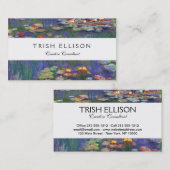 Monet Water Lilies Masterpiece Malerei Visitenkarte (Vorne/Hinten)