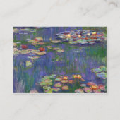Monet Water Lilies Masterpiece Malerei Visitenkarte (Rückseite)