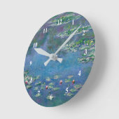 Monet Water Lilies Painting Runde Wanduhr (Winkel)