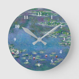 Monet Water Lilies Painting Runde Wanduhr