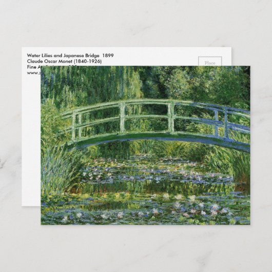 Monet Water Lilies Postkarte (Vorne/Hinten)