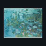 MONET Water Lilies Postkarte<br><div class="desc">"claude monet",  nympheas,  "water lilies",  Blume,  "Leinwand painting",  impressionism,  "art artist",  "france french",  maler</div>