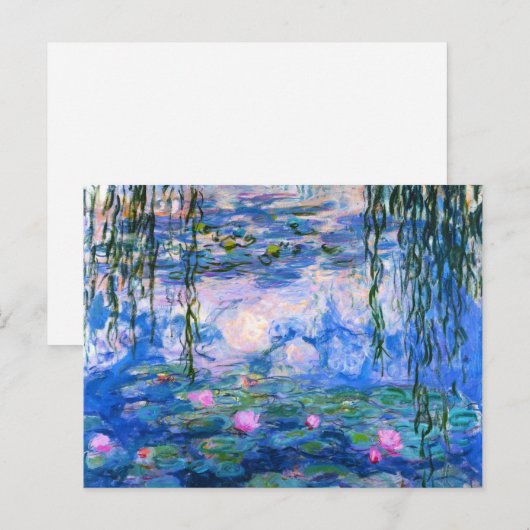 Monet Water Lilies Postkarte (Vorne/Hinten)
