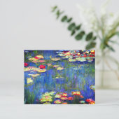 Monet Water Lilies Postkarte (Stehend Vorderseite)