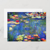 Monet Water Lilies Postkarte (Vorne/Hinten)