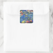 Monet Water Lilies Quadratischer Aufkleber (Tasche)