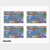 Monet Water Lilies Rechteckiger Aufkleber (Blatt)