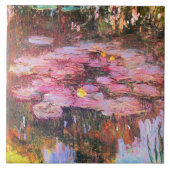Monet - Water Lilies, Rosa, Fliese (Vorderseite)