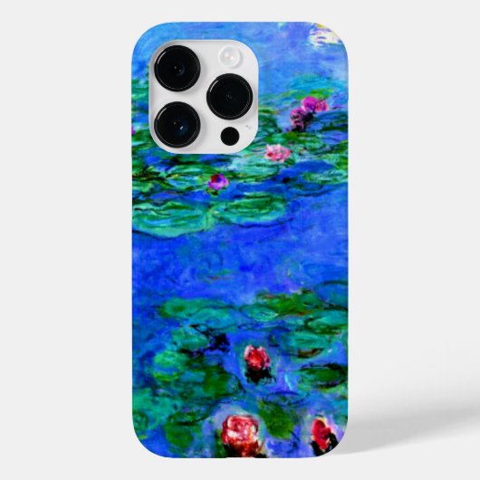 Monet - Water Lilies (rot) Case-Mate iPhone Hülle (Rückseite)