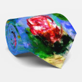Monet - Water Lilies (rot) Krawatte (Gerollt)