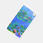 Monet, Water Lilies, Rot, Papierhandtücher Serviette (Ecke)