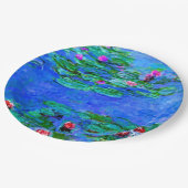 Monet - Water Lilies (rot) Pappteller (Schrägansicht)
