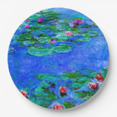 Monet - Water Lilies (rot) Pappteller (Vorderseite)