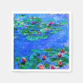 Monet - Water Lilies, rot Serviette (Vorderseite)