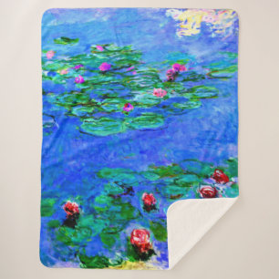 Monet - Water Lilies (rot) Sherpadecke